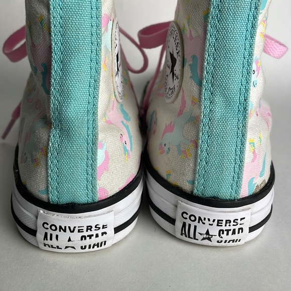 CONVERSE•CHUCK TAYLOR ALL STAR•HI TOPS•UNICORNS•MULTICOLOR•KIDS 3 - Picture 3 of 7
